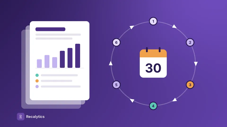 Monthly SEO report for clients with a 6-stage cycle